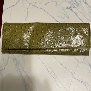 Green Faux Snake Skin Wristlet/Wallet-like new